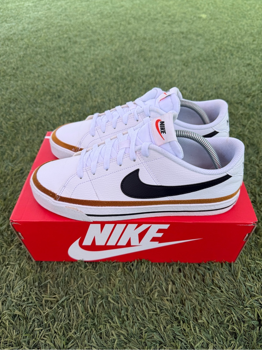 Nike Court Legacy NN White/Desert Ochre Men's 9.5 - Like New w/ Box